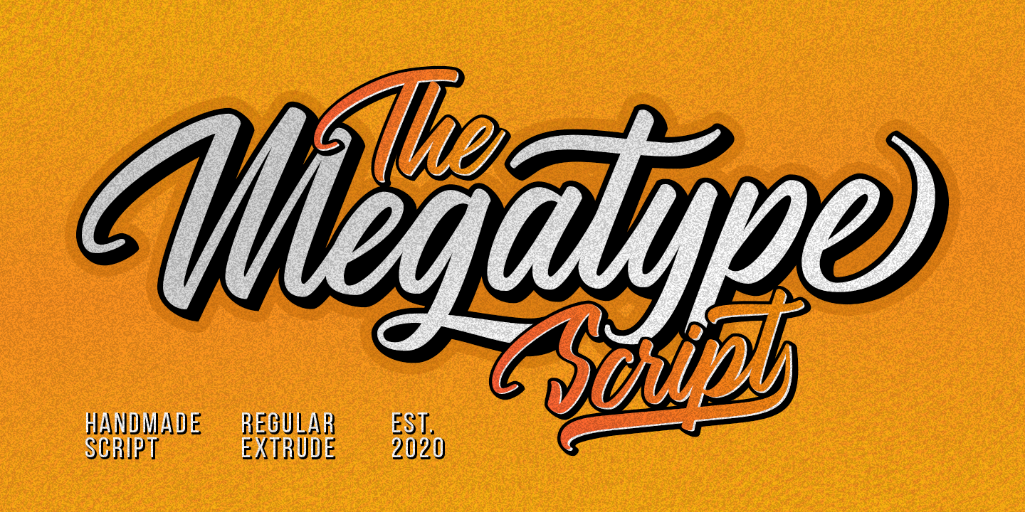 Пример шрифта Megatype Script #1